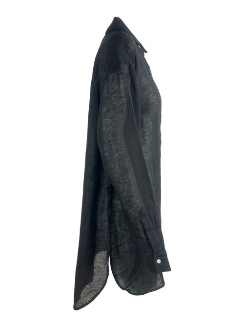 camicia donna over in lino nero Ralph Lauren | 21564377BLACK